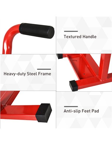 DURHAND 150KG Steel Motorbike Jack Lift Rubber Platform Crank Lift Manual Repair Clean Hoist Table Assist Off-Road Dirt Bike Sta