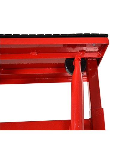 DURHAND 150KG Steel Motorbike Jack Lift Rubber Platform Crank Lift Manual Repair Clean Hoist Table Assist Off-Road Dirt Bike Sta