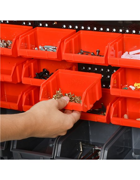 DURHAND 30 Cubbie On-Wall Storage Board Tool Screw Organiser Garage Workshop DIY Container w/ Screw Kit Tool Equipment Tidy - pic 134109 | FastDaddyshop