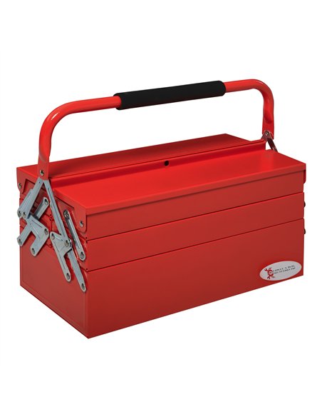 DURHAND Metal Tool Box 3 Tier 5 Tray Professional Portable Storage Cabinet Workshop Cantilever Toolbox with Carry Handle, 45cmx2 - pic 134120 | FastDaddyshop
