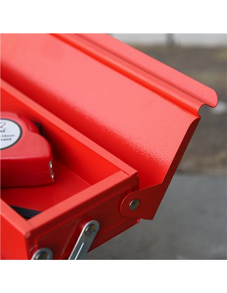 DURHAND Metal Tool Box 3 Tier 5 Tray Professional Portable Storage Cabinet Workshop Cantilever Toolbox with Carry Handle, 45cmx2 - pic 134128 | FastDaddyshop