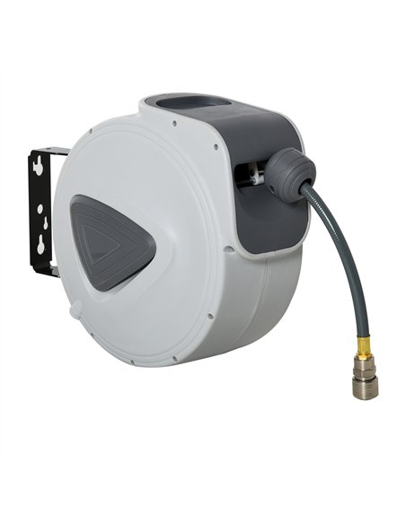 DURHAND Retractable Air Hose Reel 15m+ 140cm Hose Diameter 3/ 8" 9.5mm, Hose Connector 1/ 4" BSP, Wall Mount Auto Rewind Hose- R - pic 134138 | FastDaddyshop