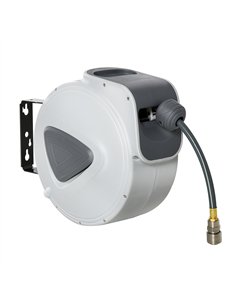 DURHAND Retractable Air Hose Reel 10m+ 90cm Hose Diameter 3/ 8" 9.5mm, Hose Connector 1/ 4" BSP, Wall Mount Auto Rewind Hose- Re