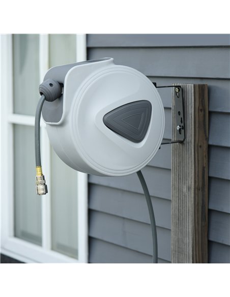 DURHAND Retractable Air Hose Reel 10m+ 90cm Hose Diameter 3/ 8" 9.5mm, Hose Connector 1/ 4" BSP, Wall Mount Auto Rewind Hose- Re - pic 134148 | FastDaddyshop