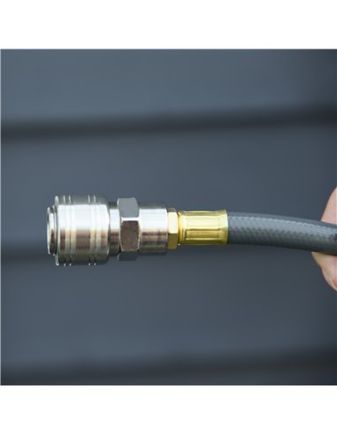 DURHAND Retractable Air Hose Reel 10m+ 90cm Hose Diameter 3/ 8" 9.5mm, Hose Connector 1/ 4" BSP, Wall Mount Auto Rewind Hose- Re