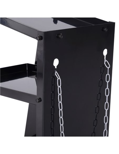 DURHAND Welding Cart Welder Trolley Garage for Gas Bottles w/ Safety Chain, Wheels, Black - pic 134163 | FastDaddyshop