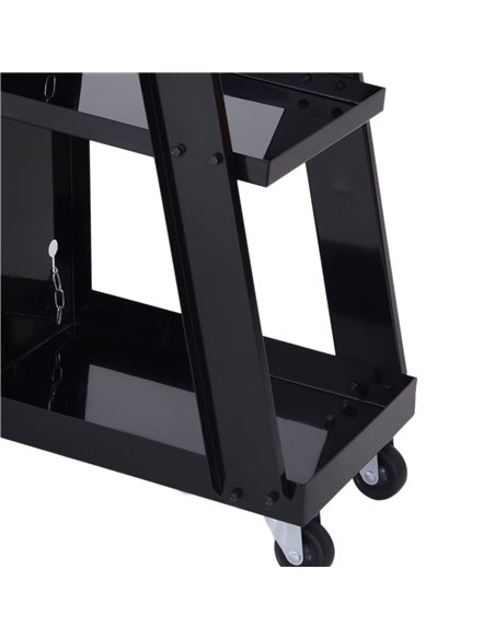 DURHAND Welding Cart Welder Trolley Garage for Gas Bottles w/ Safety Chain, Wheels, Black - pic 134164 | FastDaddyshop