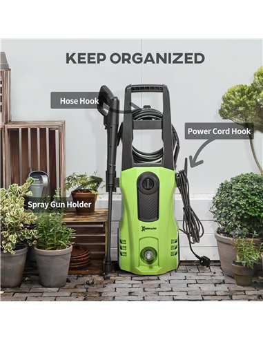 DURHAND 1800W High Pressure Washer, 150 Bar Pressure, 510 L/h Flow, High-Performance Portable Power Washer Jet Wash Cleaner with