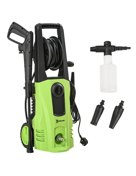 DURHAND 1800W High Pressure Washer, 150 Bar Pressure, 510 L/h Flow, High-Performance Portable Power Jet Wash Cleaner Green - pic 134228 | FastDaddyshop