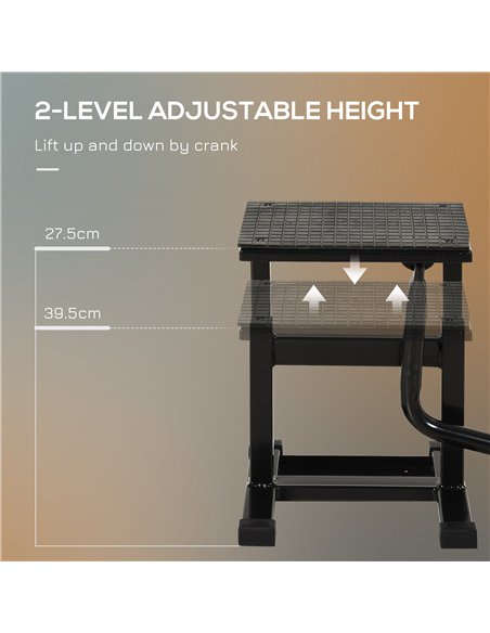 DURHAND Steel Motorbike Jack Lift, 27.5 / 39.5 Hcm - Black - pic 134312 | FastDaddyshop