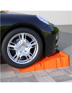 DURHAND 2 Pieces Car Ramps Heavy Duty 5 Ton Motorhome Levelling Ramps, Plastic Garage Workshop Car Lift, Portable Automotive Veh 2