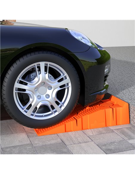 DURHAND 2 Pieces Car Ramps Heavy Duty 5 Ton Motorhome Levelling Ramps, Plastic Garage Workshop Car Lift, Portable Automotive Veh - pic 134319 | FastDaddyshop