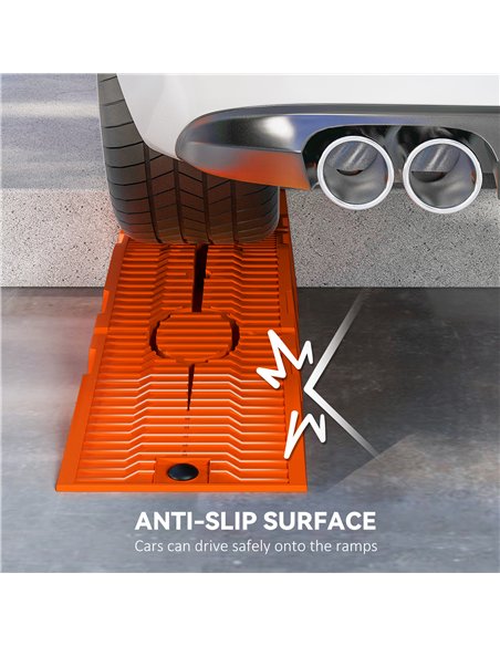 DURHAND 2 Pieces Car Ramps Heavy Duty 5 Ton Motorhome Levelling Ramps, Plastic Garage Workshop Car Lift, Portable Automotive Veh - pic 134322 | FastDaddyshop