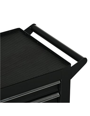 DURHAND 7-Drawer Rolling Tool Chest on Wheels, Lockable Tool Cabinet with Side Handle, Metal Tool Box Trolley for Garage, Worksh