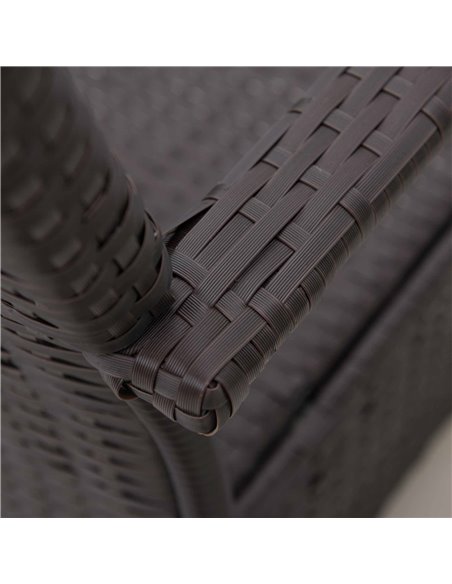 Outsunny 2-Seater Rattan Bistro Set Garden Furniture Sofa Chair Table Wicker Weave Outdoor Patio Conservatory Set w/ Cover Steel - pic 13434 | FastDaddyshop