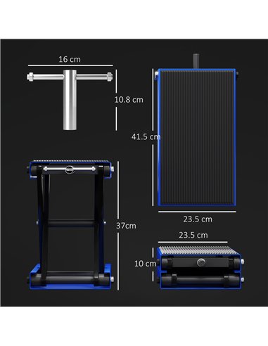 DURHAND 500KG Motorcycle Lift Scissor Jack, Height Adjustable Motorbike Stand with Anti-Slip Wide Deck, Heavy Duty Steel Motorbi