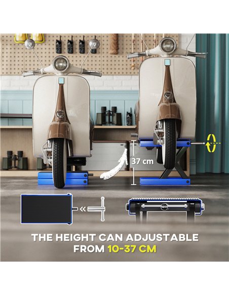 DURHAND 500KG Motorcycle Lift Scissor Jack, Height Adjustable Motorbike Stand with Anti-Slip Wide Deck, Heavy Duty Steel Motorbi - pic 134358 | FastDaddyshop