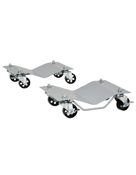 DURHAND 2 PCS Car Wheel Dollies with Swivel Casters, 680kg Capacity Car Dolly Skates Wheel Dolly Set with Non-Slip Metal Plates, - pic 134363 | FastDaddyshop