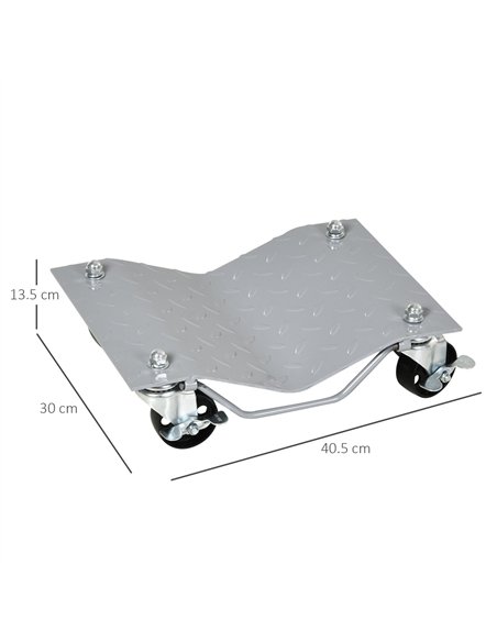 DURHAND 2 PCS Car Wheel Dollies with Swivel Casters, 680kg Capacity Car Dolly Skates Wheel Dolly Set with Non-Slip Metal Plates, - pic 134365 | FastDaddyshop