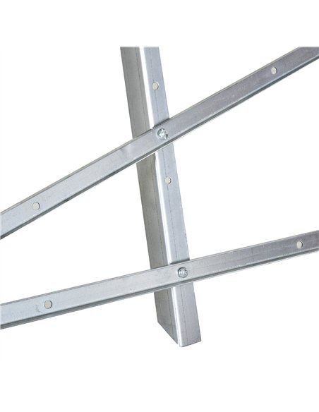 DURHAND Portable Sawhorse Heavy Duty Steel Adjustable Work Support, Foldable Sawhorse Stand 100 kg Weight Capacity, Silver Tone - pic 134380 | FastDaddyshop