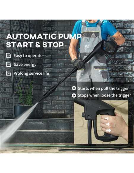 DURHAND 1800W High Pressure Washer, 150 Bar Pressure, 510 L/h Flow, High-Performance Portable Power Washer Jet Wash Cleaner with - pic 134386 | FastDaddyshop