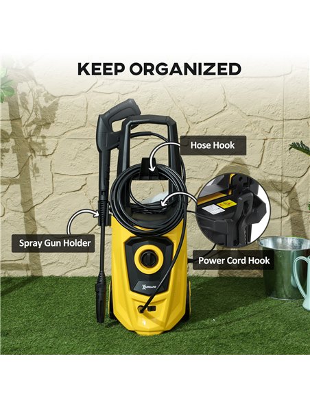 DURHAND 1800W High Pressure Washer, 150 Bar Pressure, 510 L/h Flow, High-Performance Portable Power Washer Jet Wash Cleaner with - pic 134387 | FastDaddyshop