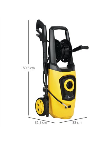 DURHAND 1800W High Pressure Washer, 150 Bar Pressure, 510 L/h Flow, High-Performance Portable Power Washer Jet Wash Cleaner with