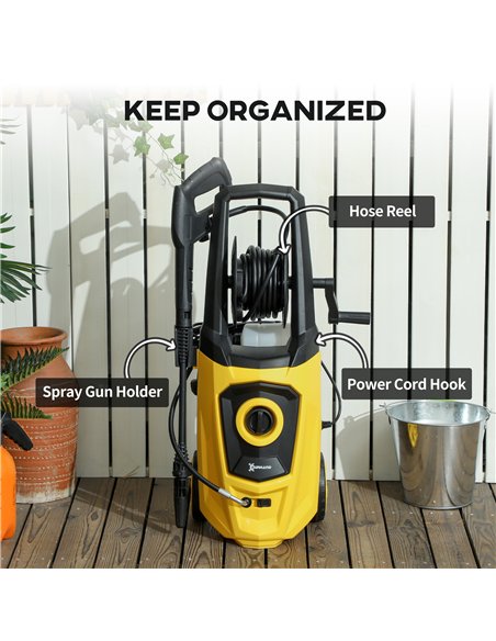 DURHAND 1800W High Pressure Washer, 150 Bar Pressure, 510 L/h Flow, High-Performance Portable Power Washer Jet Wash Cleaner with - pic 134396 | FastDaddyshop