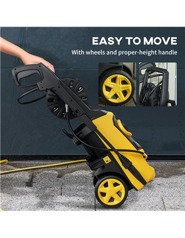 DURHAND 1800W High Pressure Washer, 150 Bar Pressure, 510 L/h Flow, High-Performance Portable Power Washer Jet Wash Cleaner with