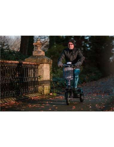 Zipper Folding 3 Wheel electric mobility scooter with seat 350W - photo19