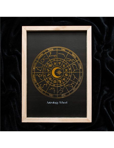 Black Astrology Wheel Framed Wall Art Print - pic 134414 | FastDaddyshop