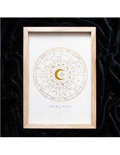 Astrology Wheel Gold Foil Framed Art Print AW_81524 2