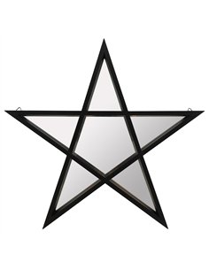 Black Framed Pentagram Mirror