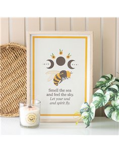 Summer Solstice Bee Framed Wall Art Print SU_84925 2