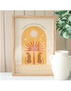 Leopard Palm Framed Wall Art Print SZ_62925 2