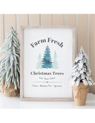 Farm Fresh Christmas Trees Framed Wall Art Print