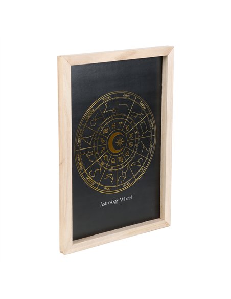 Golden Foil Astrology Wheel Framed Art Print AW_02725 - pic 134456 | FastDaddyshop