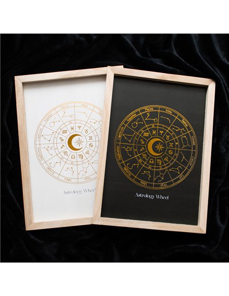 Astrology Wheel Gold Foil Framed Art Print AW_81524 - pic 134459 | FastDaddyshop