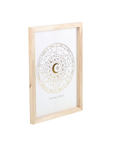 Astrology Wheel Gold Foil Framed Art Print AW_81524
