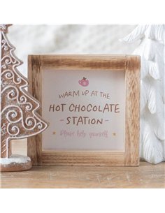 Hot Chocolate Station Wooden Frame Sign 2