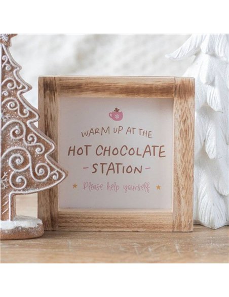 Hot Chocolate Station Wooden Frame Sign SF_71024 - pic 134508 | FastDaddyshop