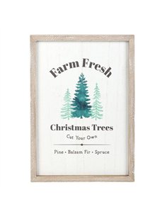 Farm Fresh Christmas Trees Framed Wall Art Print WO_17526