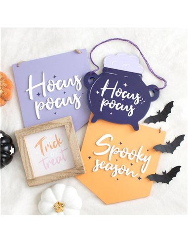 Pink Trick or Treat Wooden Frame Sign TO_63524