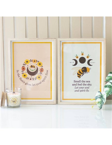 Summer Solstice Bee Framed Wall Art Print SU_84925 - pic 134532 | FastDaddyshop
