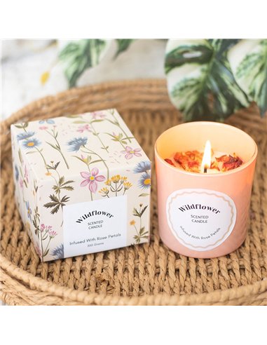 Wildflower Candle with Rose Petals BL_26925