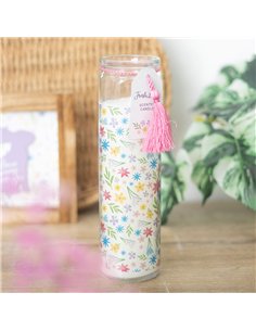 Spring Floral Print Fresh Linen Tube Candle BU_43825 2