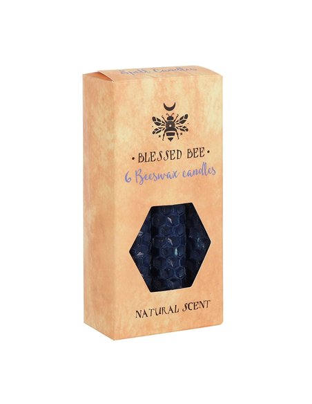 Set of 6 Blue Beeswax Spell Candles BW_48438 - pic 134563 | FastDaddyshop