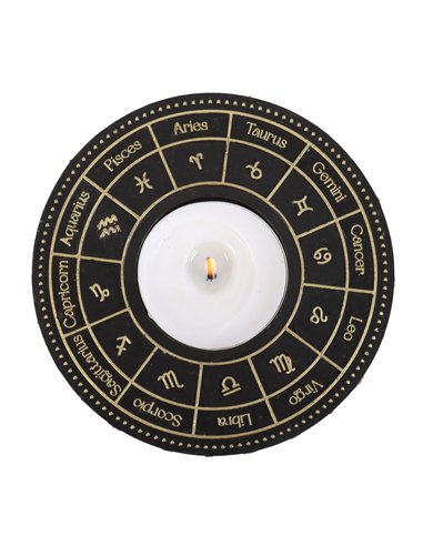 Astrology Wheel Tealight Candle Holder AW_80324