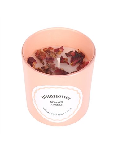 Wildflower Candle with Rose Petals BL_26925