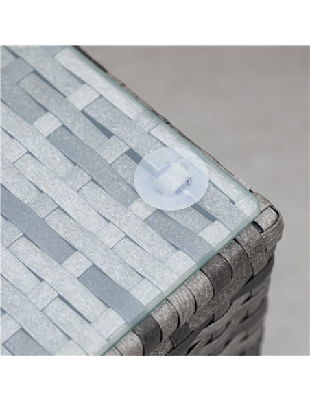 Outsunny Rattan Garden Furniture 4 Seater Outdoor Patio Corner Sofa Chair Set with Coffee Table Thick Cushions Grey - pic 13467 | FastDaddyshop